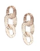 Oscar De La Renta Hammered Chain-link Drop Earrings