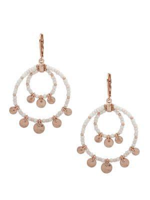 Lonna & Lilly Rose Goldtone & Beaded Orbital Earrings