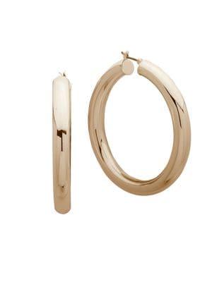 Ak Anne Klein Goldtone Small Hoop Earrings