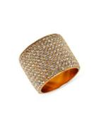 Vince Camuto Goldtone And Crystal Pave Cigar Ring