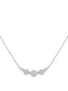 Lord & Taylor Sterling Silver & Diamond 3-ball Beaded Necklace