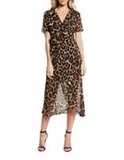 Bardot Leopard-printed Wrap Dress