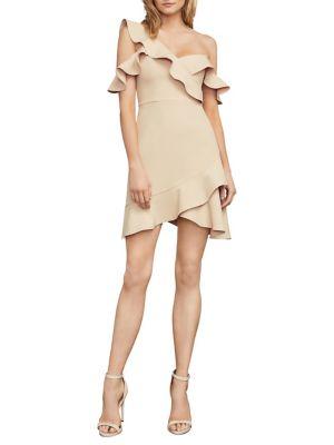Bcbgmaxazria Malik Ruffle Asymmetrical Dress