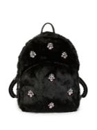 Betsey Johnson Jeweled Faux-fur Backpack