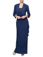 Alex Evenings Petite Embellished Empire Waist And Jacket Set