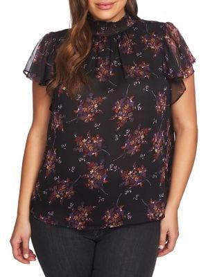 1.state Wildflower Flutter Sleeve Top