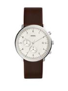 Fossil Chase Timer Chronograph Stainless Steel & Leather-strap Watch