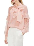 Vince Camuto Gilded Rose Tie-neck Blouse