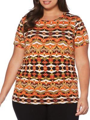Rafaella Plus Geometric Printed Top