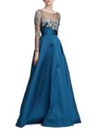 Marchesa Notte Illusion Embroidery Ball Gown