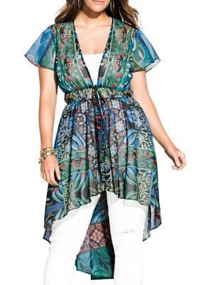 City Chic Plus Bella Vacanza Tangier Top