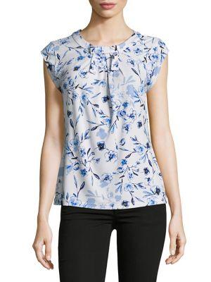 Karl Lagerfeld Paris Floral Bow Tee