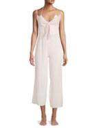 Elan Striped Cotton & Linen Blend Jumpsuit
