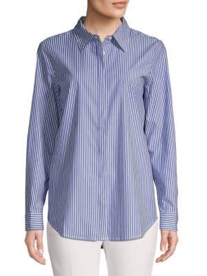 T Tahari Striped Button Shirt