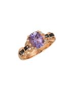 Le Vian Chocolatier Grape Amethyst And 14k Strawberry Gold Ring
