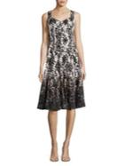 Gabby Skye Plus Sweetheart Fit-&-flare Printed Dress