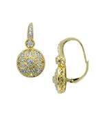 Lord & Taylor Sterling Silver And Cubic Zirconia Filigree Earrings