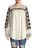 Free People Embroidered Lace Top