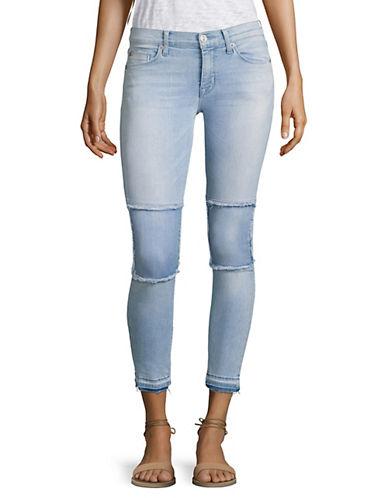 Hudson Jeans Suzzi Patched Raw-edge Super Skinny Ankle Jeans