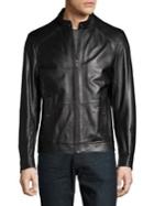 Hugo Boss Snap-collar Leather Jacket