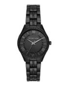 Michael Kors Mini Lauryn Three-hand Black Stainless Steel Watch