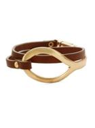 Kenneth Cole New York Double-wrap Leather Bracelet