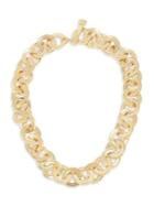 Robert Lee Morris Linked & Connected Goldtone Circle Link Collar Necklace
