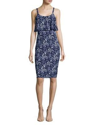 Michael Michael Kors Scatt Flounce Sleeveless Dress