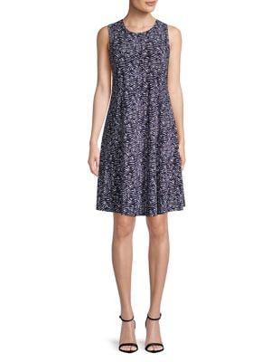 Anne Klein Printed Fit-and-flare Dress