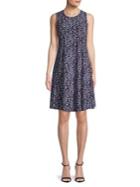 Anne Klein Printed Fit-and-flare Dress