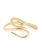 Robert Lee Morris Soho Mosaic Sculptural Loop Bypass Goldtone Bangle Bracelet