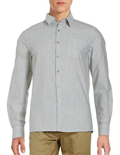 Kenneth Cole New York Heathered Cotton Shirt