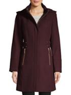 Vince Camuto Hooded Wool-blend Coat
