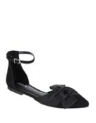 Mia Isabella Faux Suede Ankle-strap Flats