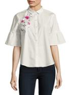 Vero Moda Jina Embroidered Bell-sleeve Blouse