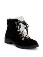 Lexi And Abbie Hally Lace Up Faux-fur Trimmed Boots