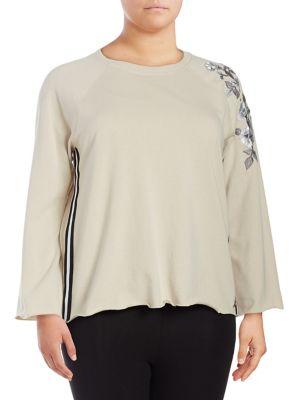 Calvin Klein Performance Plus Floral Embroidered Top