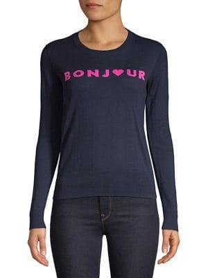 French Connection Graphic Cotton Sweater