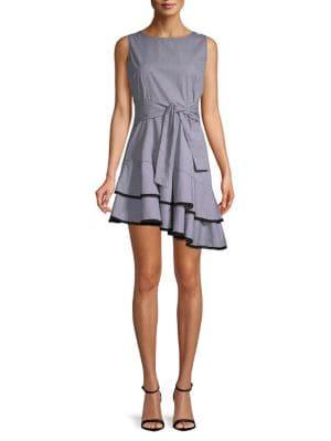 Bb Dakota Asymmetrical Cotton Mini Dress