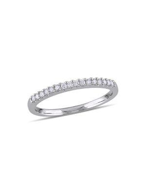 Sonatina Sterling Silver Diamond Semi-eternity Ring