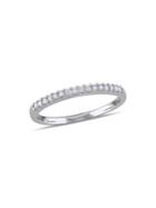 Sonatina Sterling Silver Diamond Semi-eternity Ring