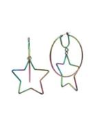 Bcbgeneration Rainbow Star Orbital Hoop Earrings