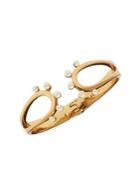 Vince Camuto Goldtone And Faux Pearl Spring Hinge Cuff Bracelet