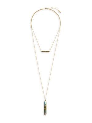 Sole Society Layered Stone Necklace
