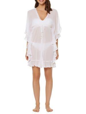 Bleu Rod Beattie Ruffle Sheer Caftan