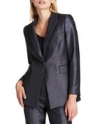 Donna Karan One-button Long Blazer