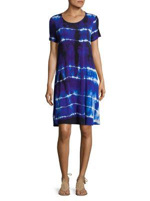 Lord & Taylor Printed Short-sleeve Swing Dress