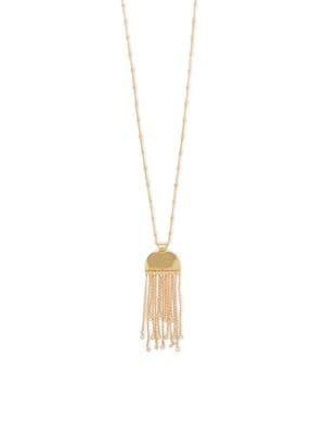 Vince Camuto Crystal Fringe Pendant Necklace