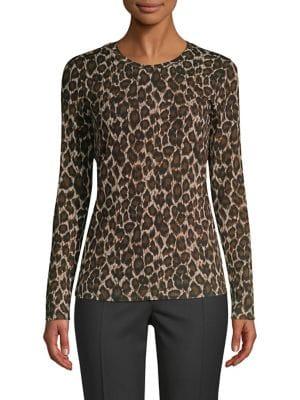 Weekend Max Mara Moda Leopard Print Knit Top