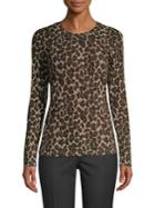 Weekend Max Mara Moda Leopard Print Knit Top